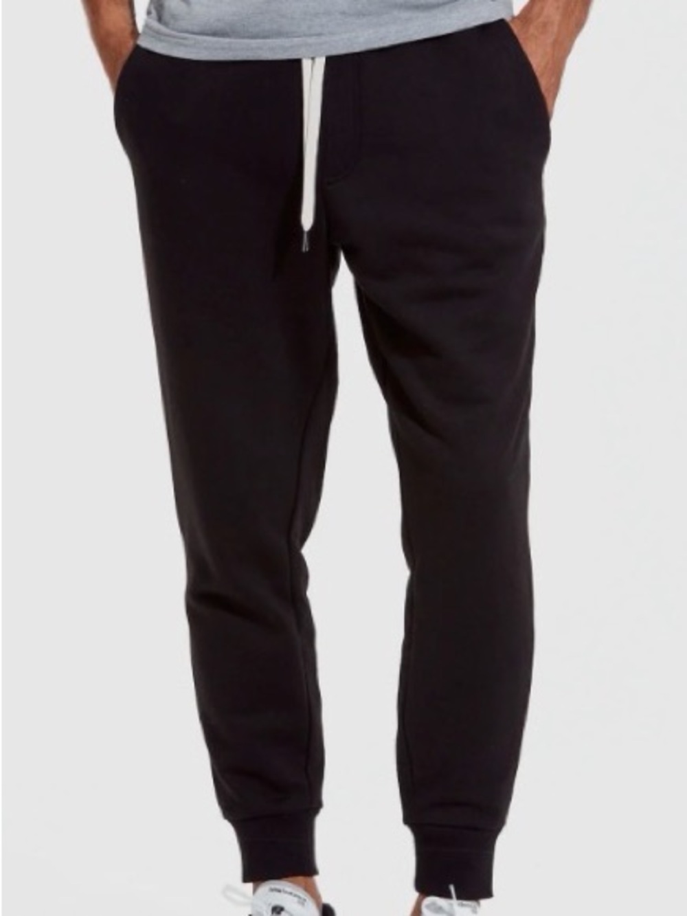 True Classic Men's Black Fleece Jogger Sweatpants- Men’s XXL